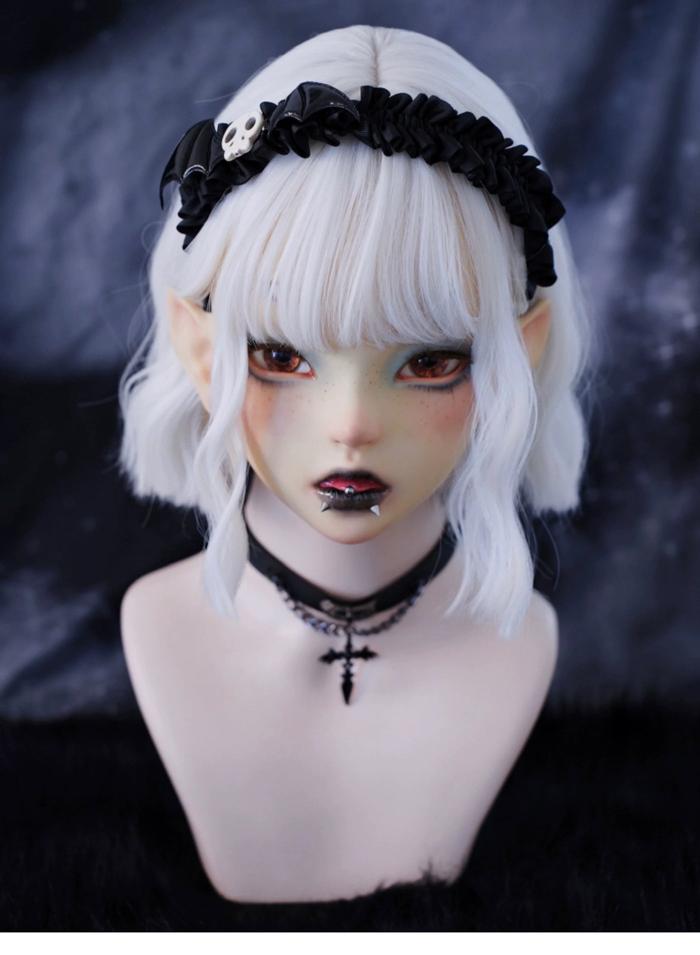 Strange Sugar - Gothic Hair Accessories Set Skulls - Sharks Lolita Clips Headbands Headwear