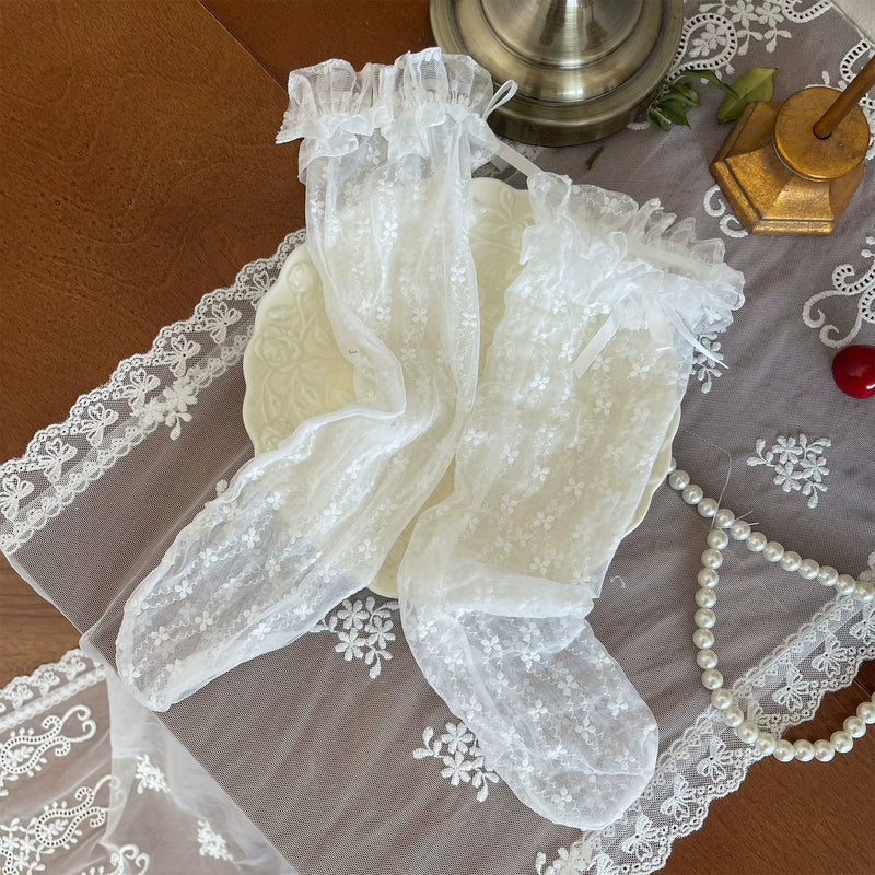 Sock Noble - Ballet Lace Layering - Pants with Lace-Up Detail