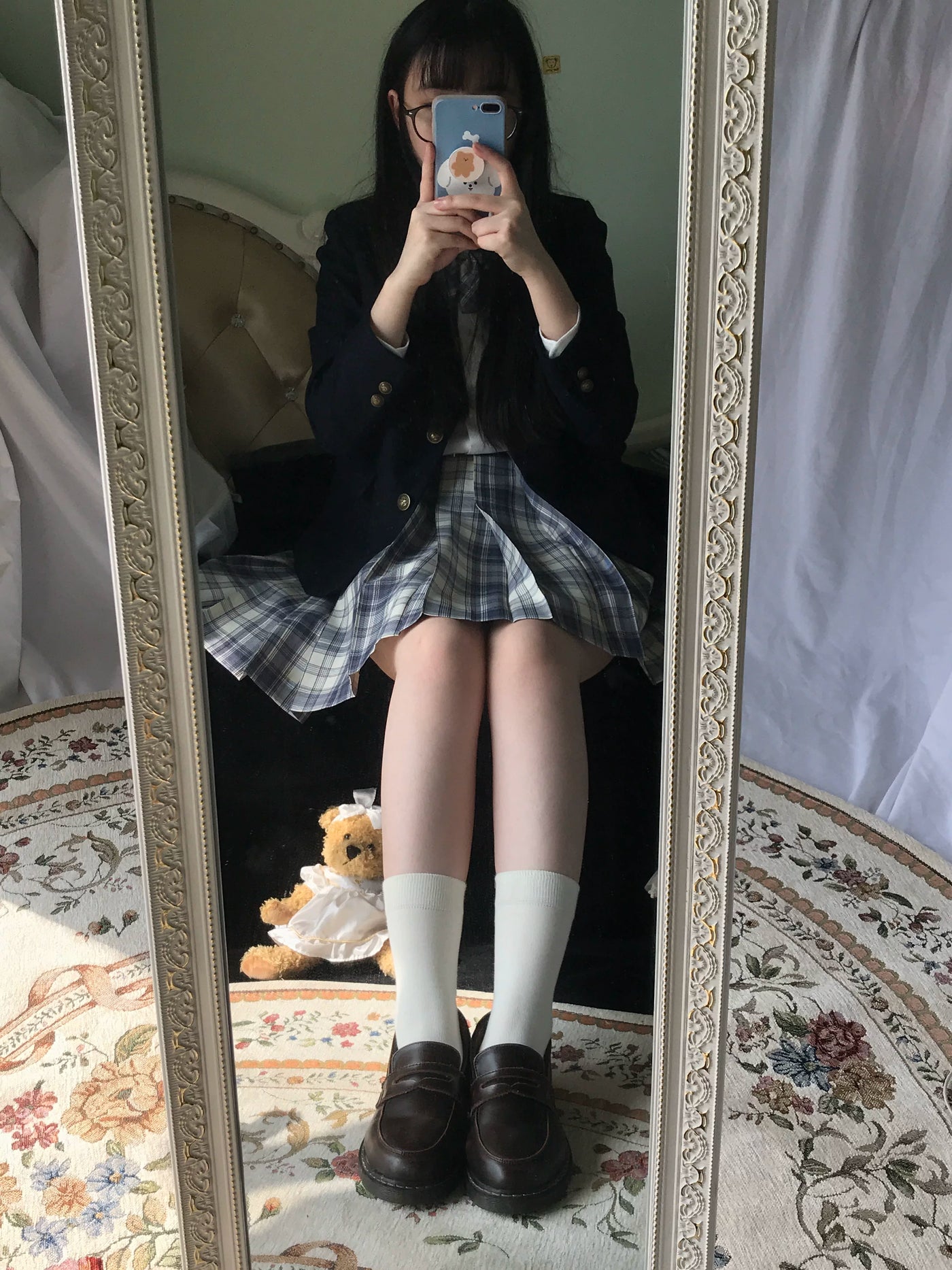Chubby Bear Tales - Custard Bun - Two-Pair Ribbed Tube Socks in Multiple Lengths
