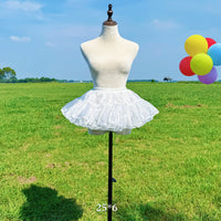 Floral Celebration - 25–60cm Multiple Volume Options Short Flared Style Soft Tulle Petticoat - 25cm / 6m Hem No Drawstring Tie