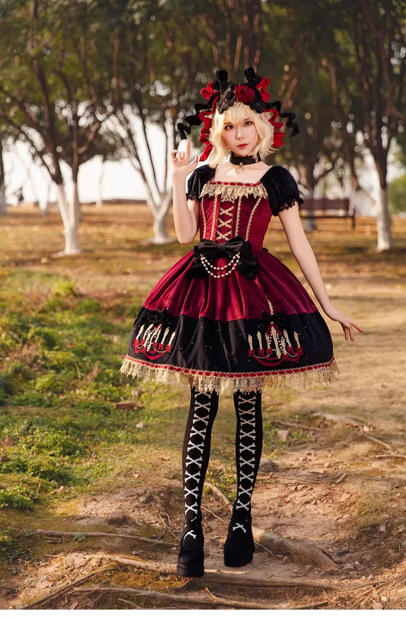 Infanta - Chandelier - Puff-Sleeve Lolita OP