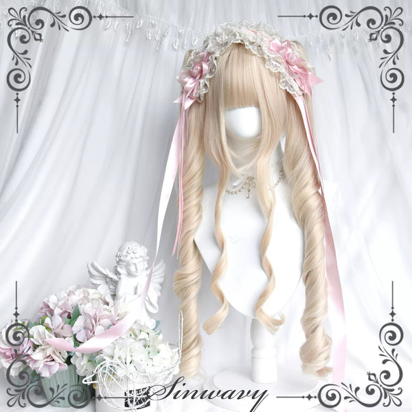 Lolita Roman-curl wig with twin ponytails - view 1