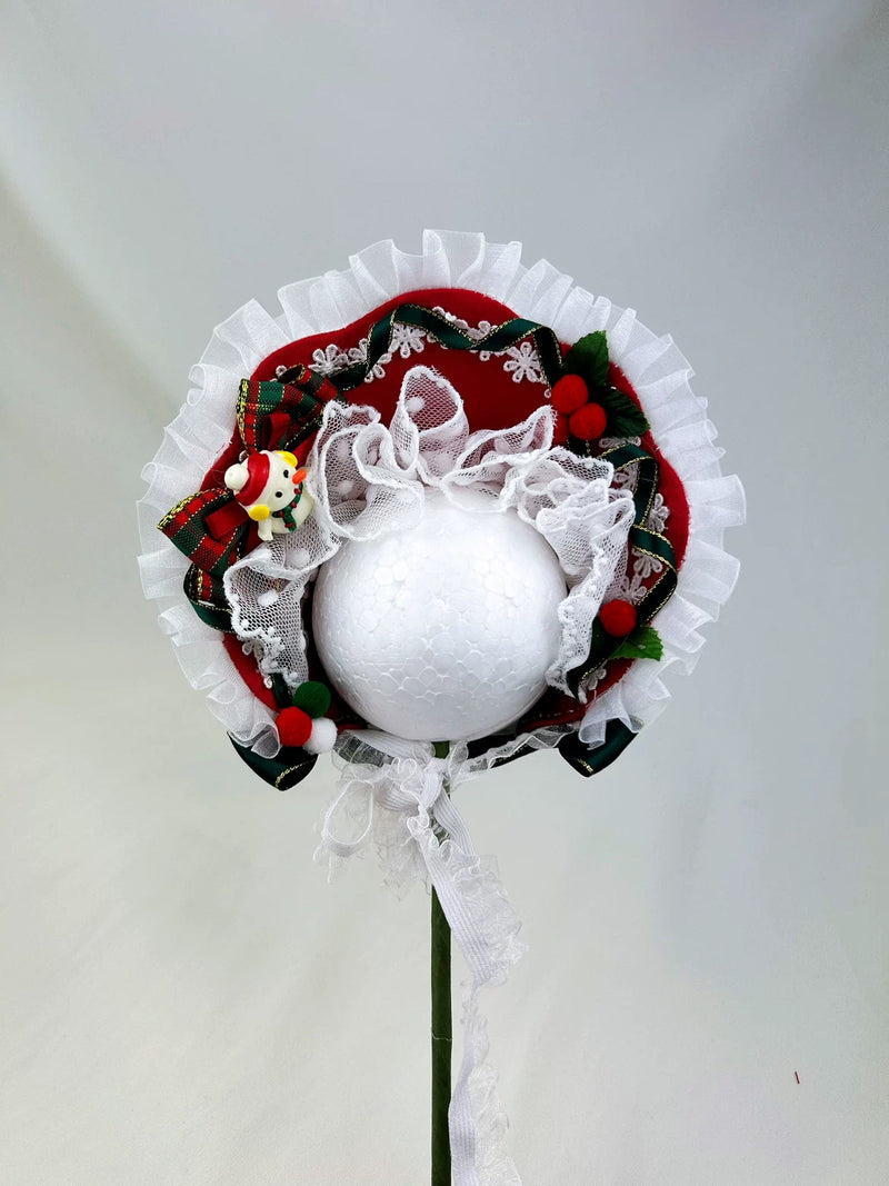 Christmas & New Year Lolita Bonnet — For 20 cm Plush Dolls