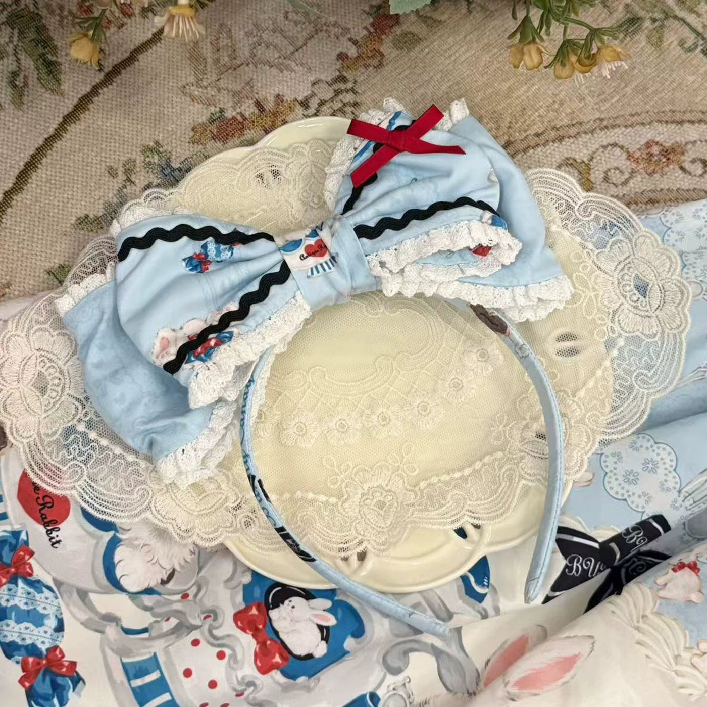 Mystery Rabbit Tea Party - Alice OP / JSK Lolita Dress - detail view 22