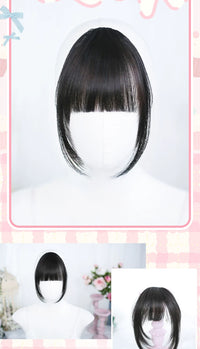 Dalao Home - 1213/1214 - Bangs Hairpiece - 1213 Blunt Fringe, Black Tea Brown
