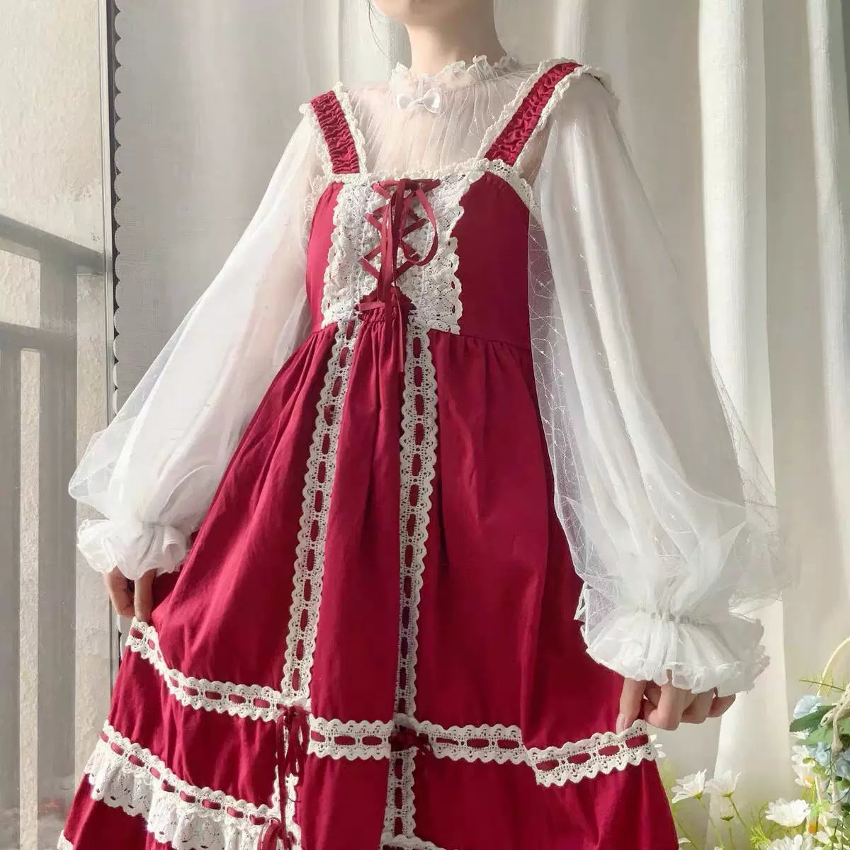 Sweetheart Dream Machine - Siren - Mesh Inner Layer with Lantern Sleeves