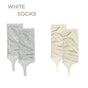 Light gray + milk white, 2-pair set / One Size