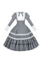 Langes Kleid + Brosche / S