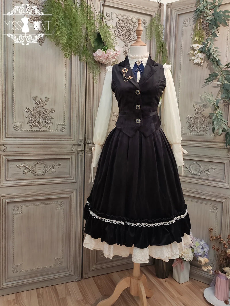 Miss Point - Rose Doll - Retro Lolita Vest Velvet Lolita Waistcoat (2XL L M S XL XS) 32516:392328