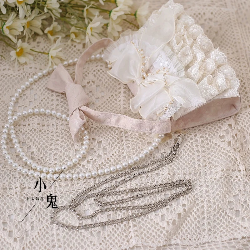 Xiaogui - Elegant Lolita Handbag Ivory Tea - Party Lolita Bag Bag
