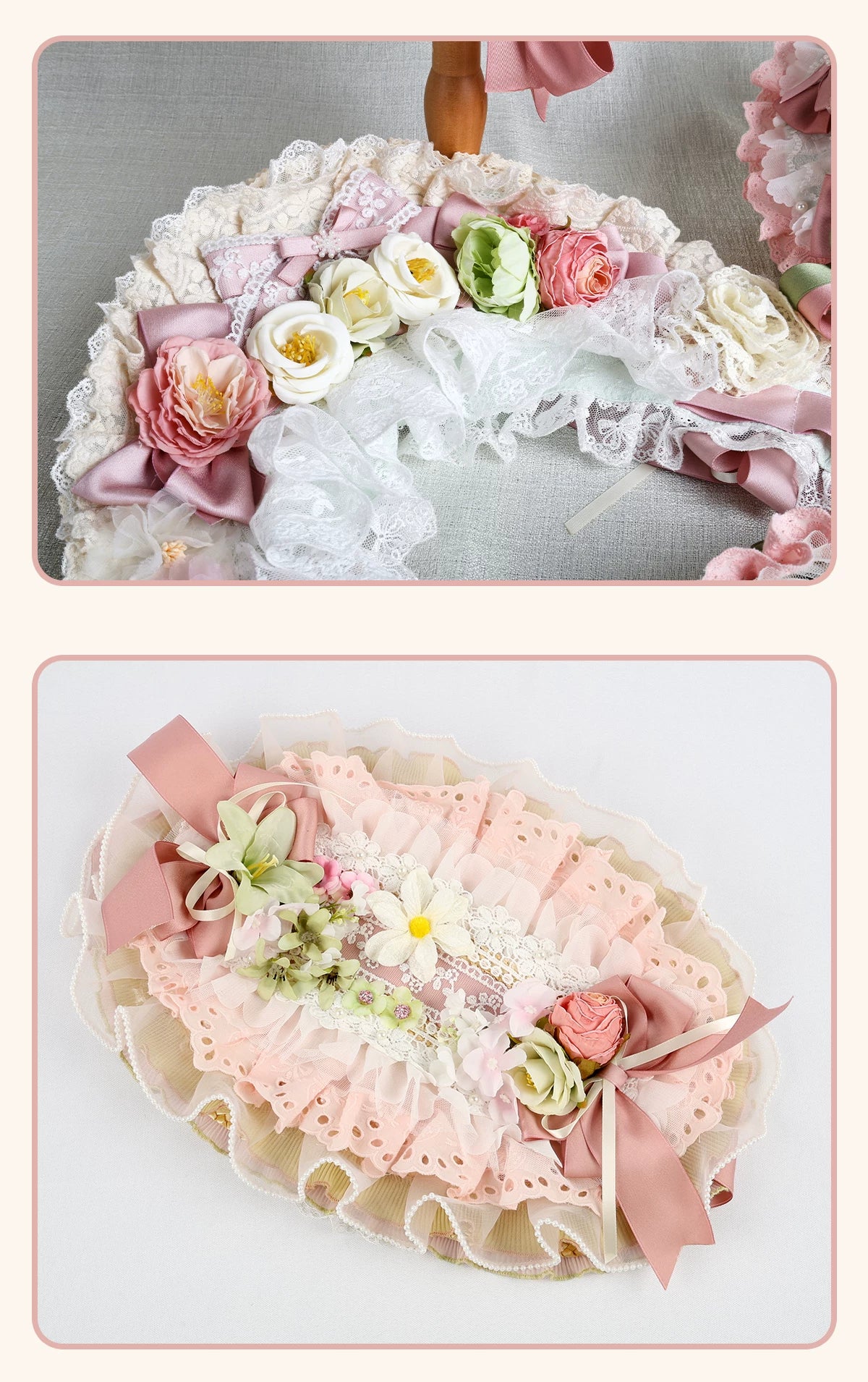 Stardust Rose - Garden Bouquet - Floral Hat and Headband Selection
