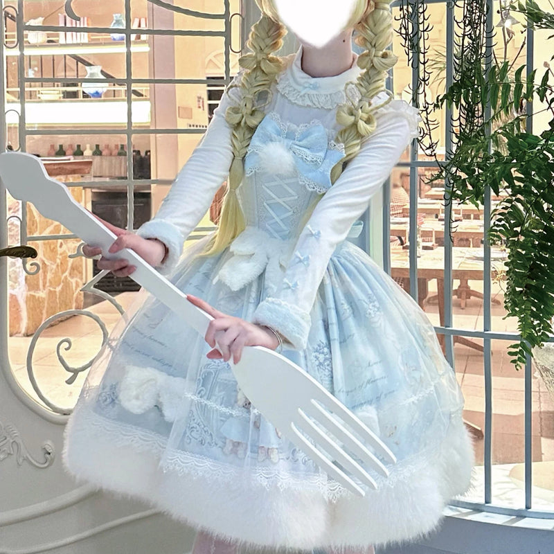 Zhijin Garden Snowflake Bear Plush Winter Lolita JSK — additional product view