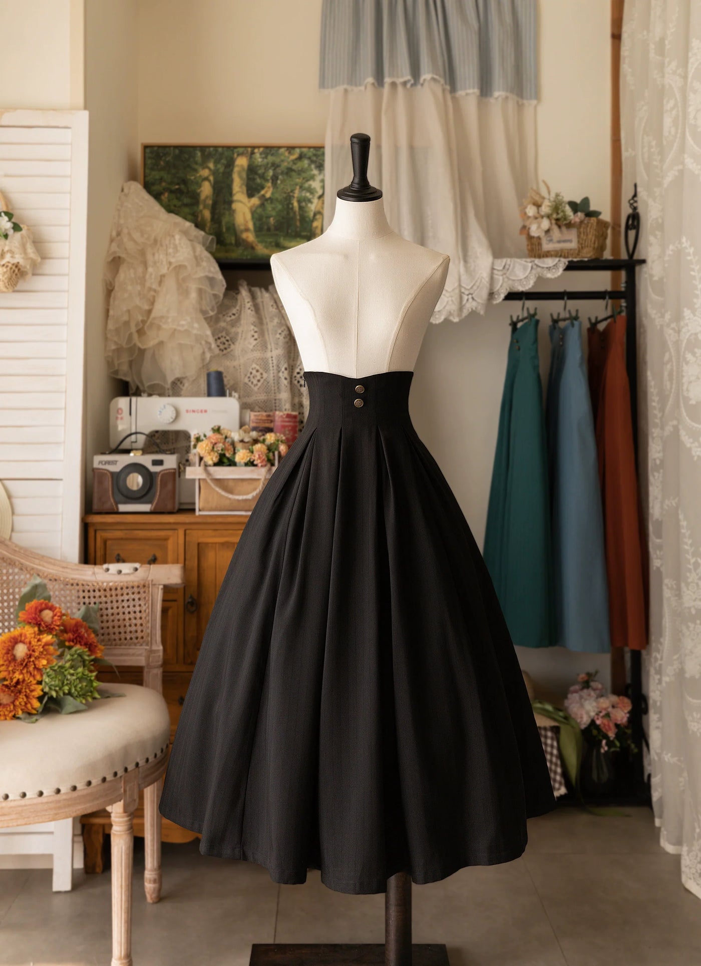 Forest Wardrobe - Forest basket - Classic Elegant Lolita SK Spring Autumn Versatile Skirt