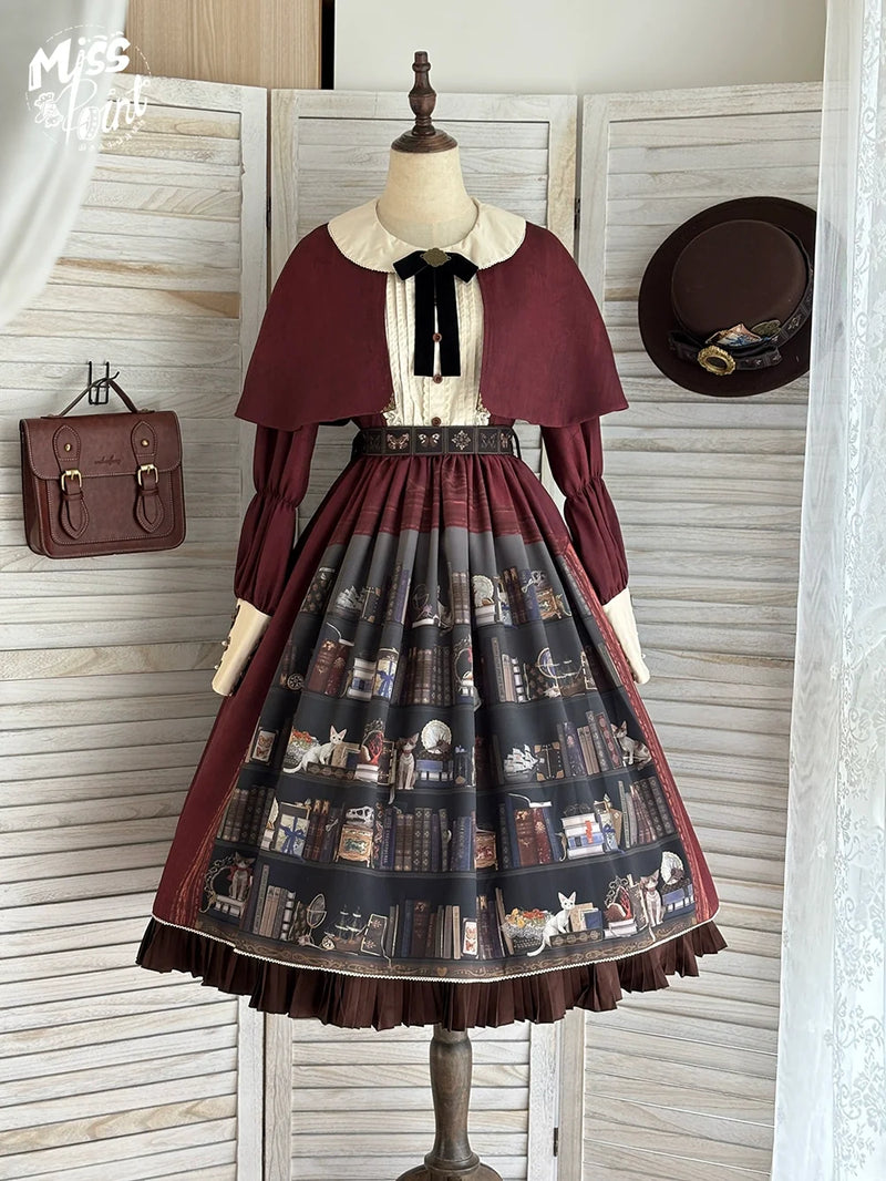 Miss Point - German Bookshelf - Classic Lolita OP Dress & Detachble Cape