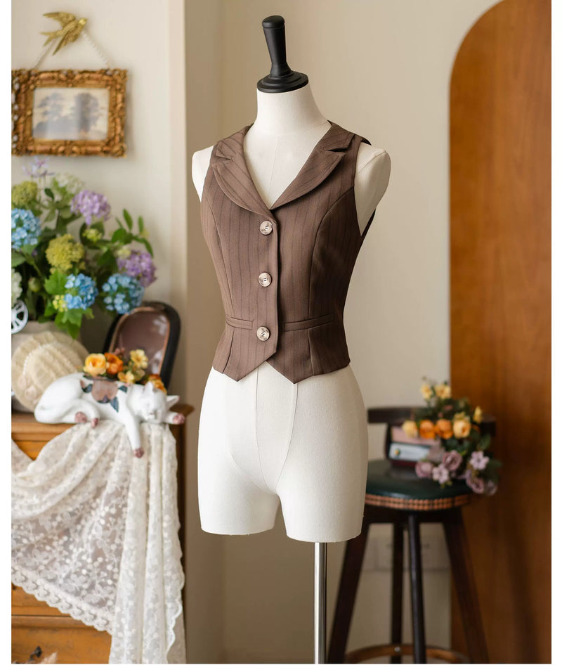 Forest Wardrobe - Persimmon Cat - Blouse, Waistcoat or Skirt - 9