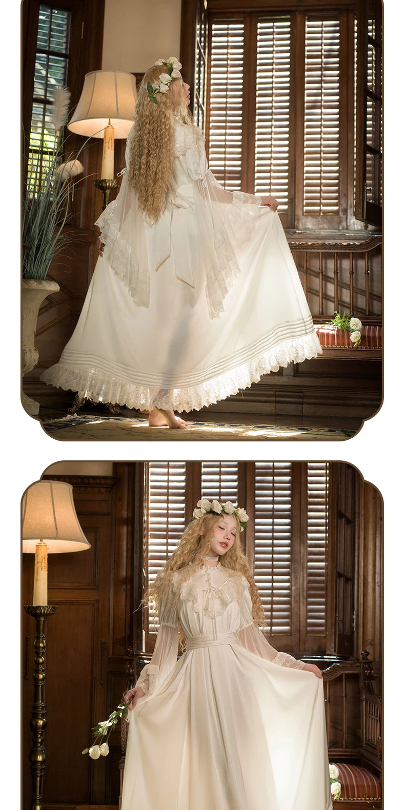 Inmorelli - Jasmine Manor - Edward OP dress with flared lace cuffs
