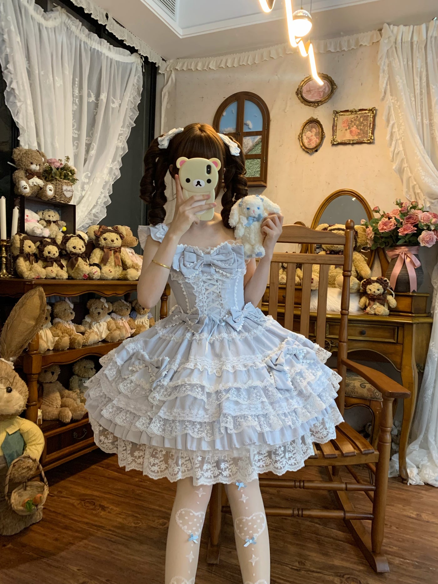 YoYo - Sea Salt Guava - Sweet Lolita summer jumper skirt with corset