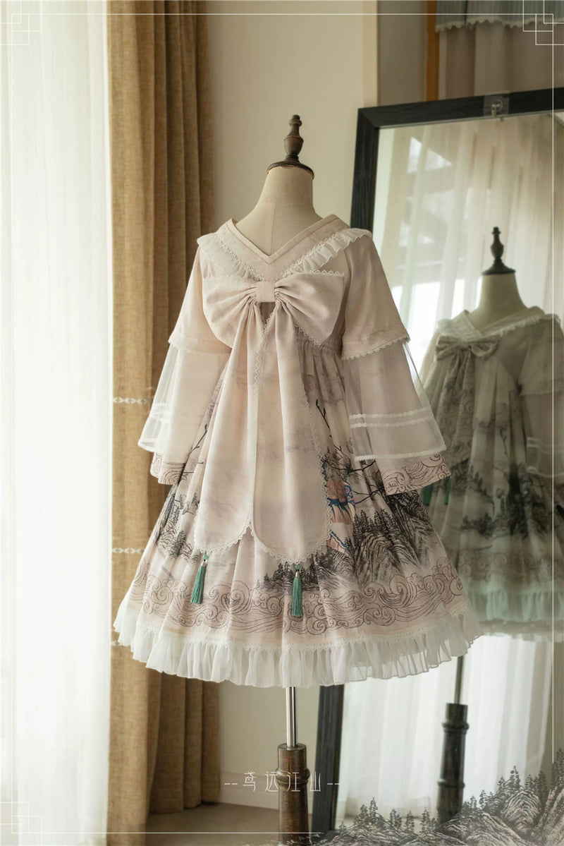 Forest Wardrobe - Kites over Distant Mountains - Type I Landscape Lolita Dress - 6