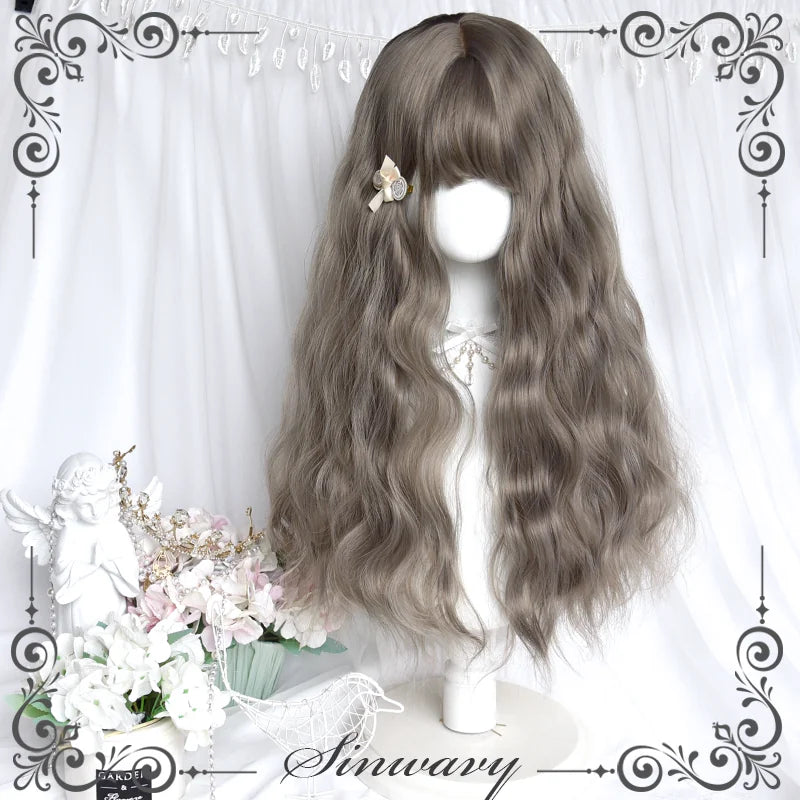 Sinwavy Aoki flax-grey wool-curl Lolita wig - view 6