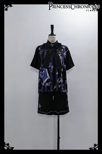Princess Chronicles - Summer Ouji Lolita Print Loose - Shirt Outfit Innerwear - S / Printed Shirt Only