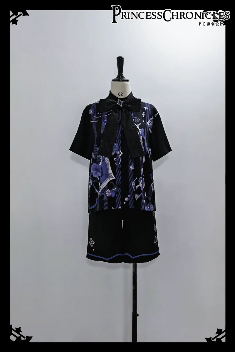 Summer Ouji Lolita Print Loose Shirt Outfit S Printed Shirt Only