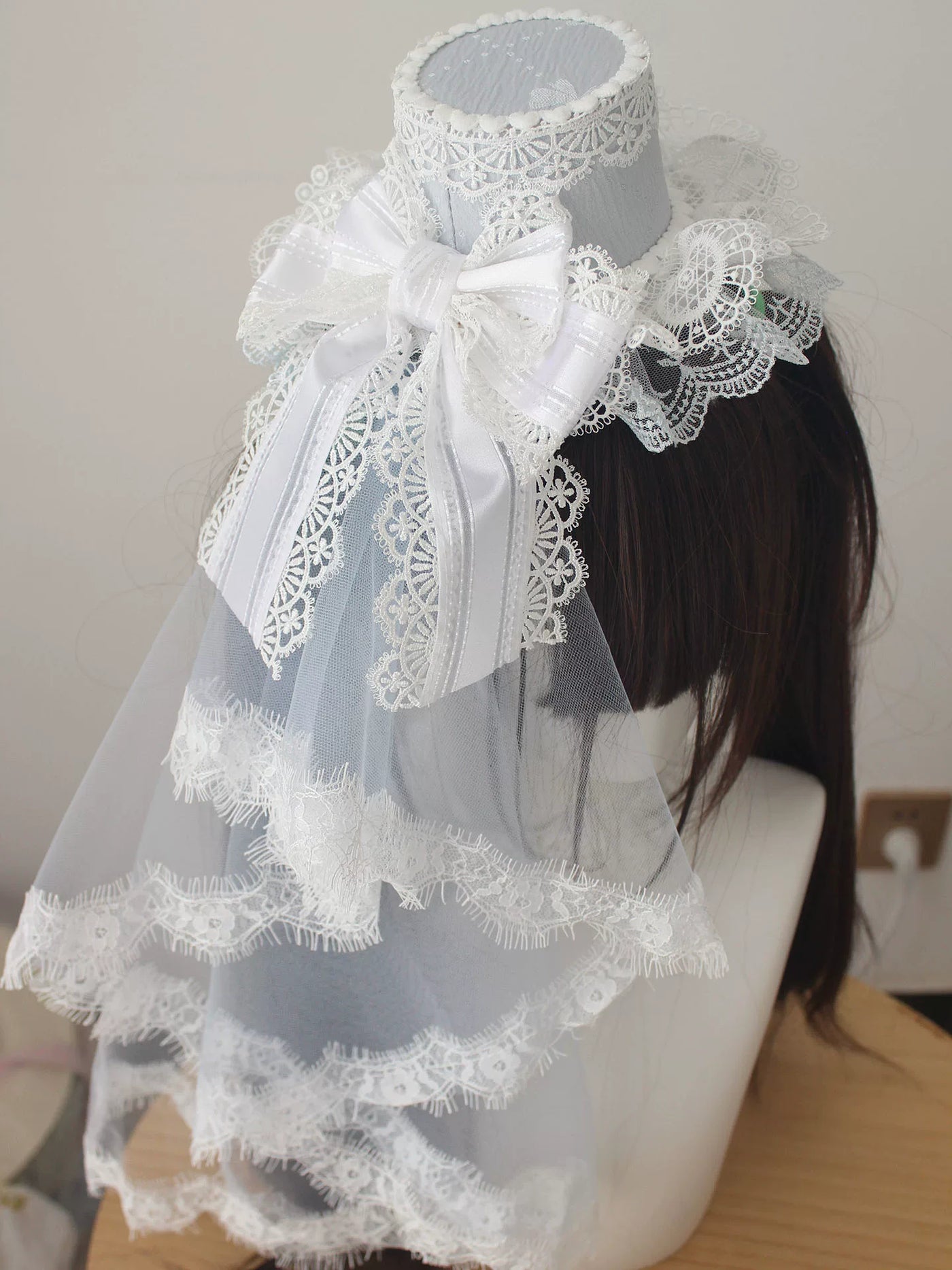 Deer Girl Handmade - Lace Veil Collection - Top Hats, KC, Arm Sleeves, Hanamaru, Headbands and Bonnets with Tulle