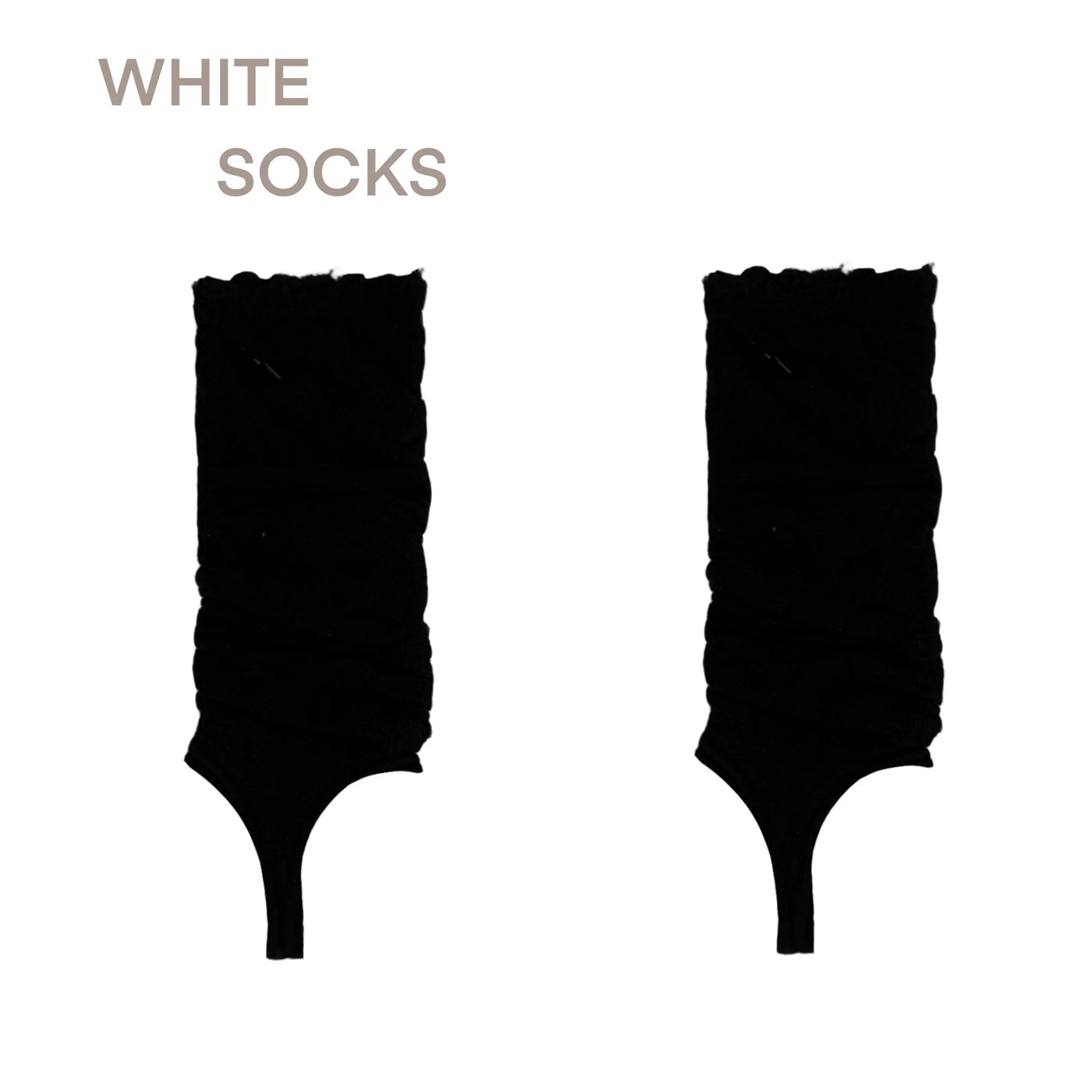 White Socks - Openwork Slouchy Knit - Sock Covers