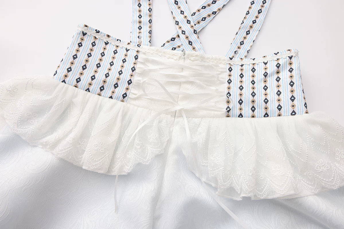 Immortal Thorn - Immortal Bunny's Invitation - High-Waist Ouji Lolita Lantern Shorts, Detachable Straps