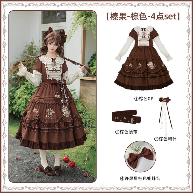 With PUJI - Whispers - Lolita OP Dress, Embroidery & Full Skirt detail view 7