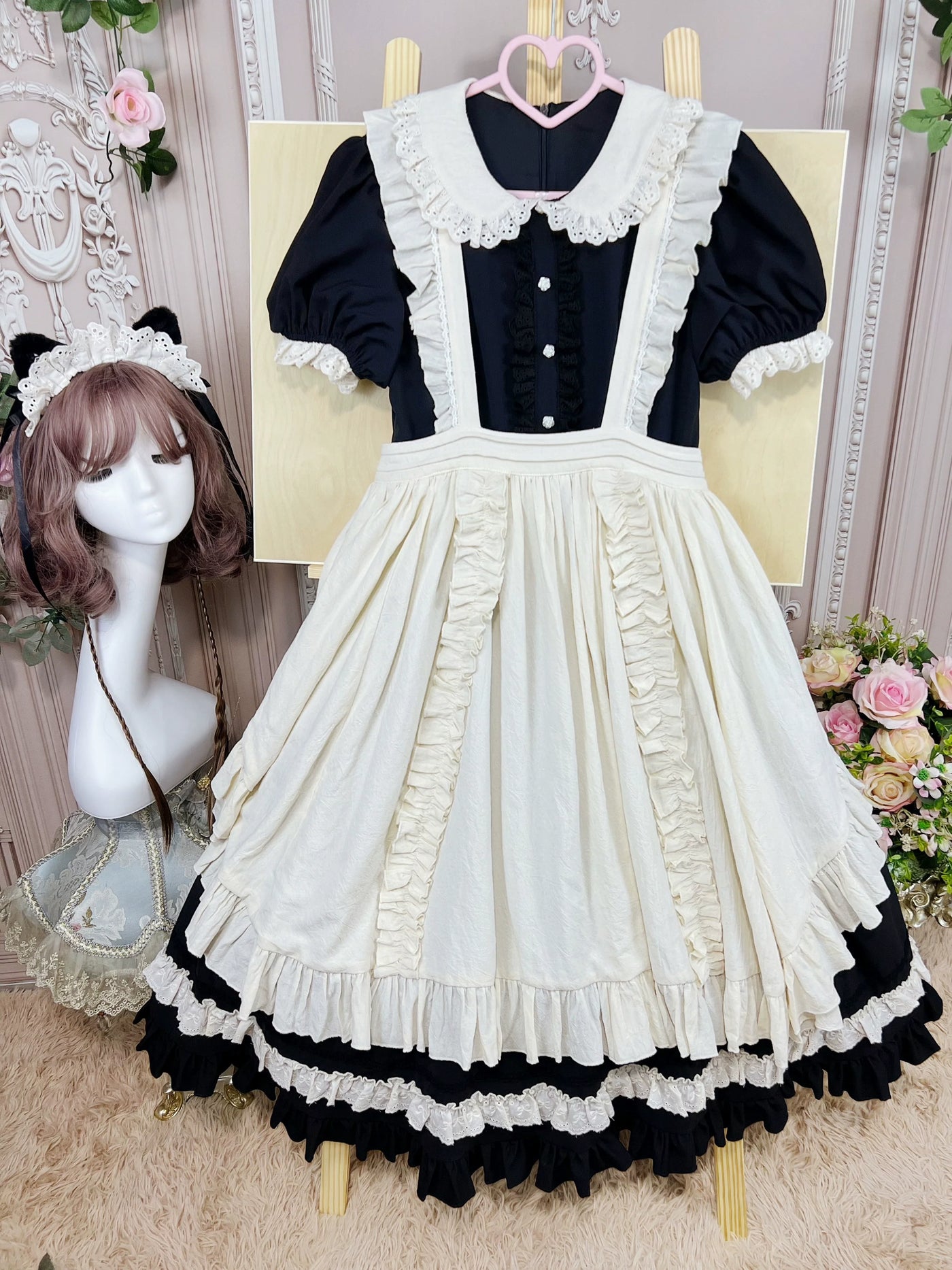DMFS Lolita - DMFS - Piaget Servant / Maid Lolita OP Dress Vintage Lolita Dress