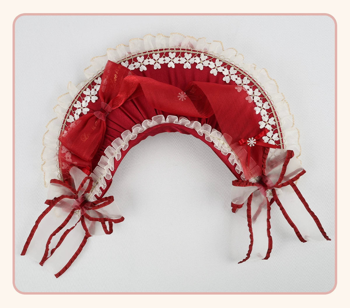 Stardust Rose - Rose Bow Collection - Headwear with red rose motifs