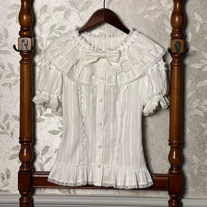 Sweetheart Dream Machine - Summer Doll - Short-Sleeve Lolita Blouse with Puff Sleeves