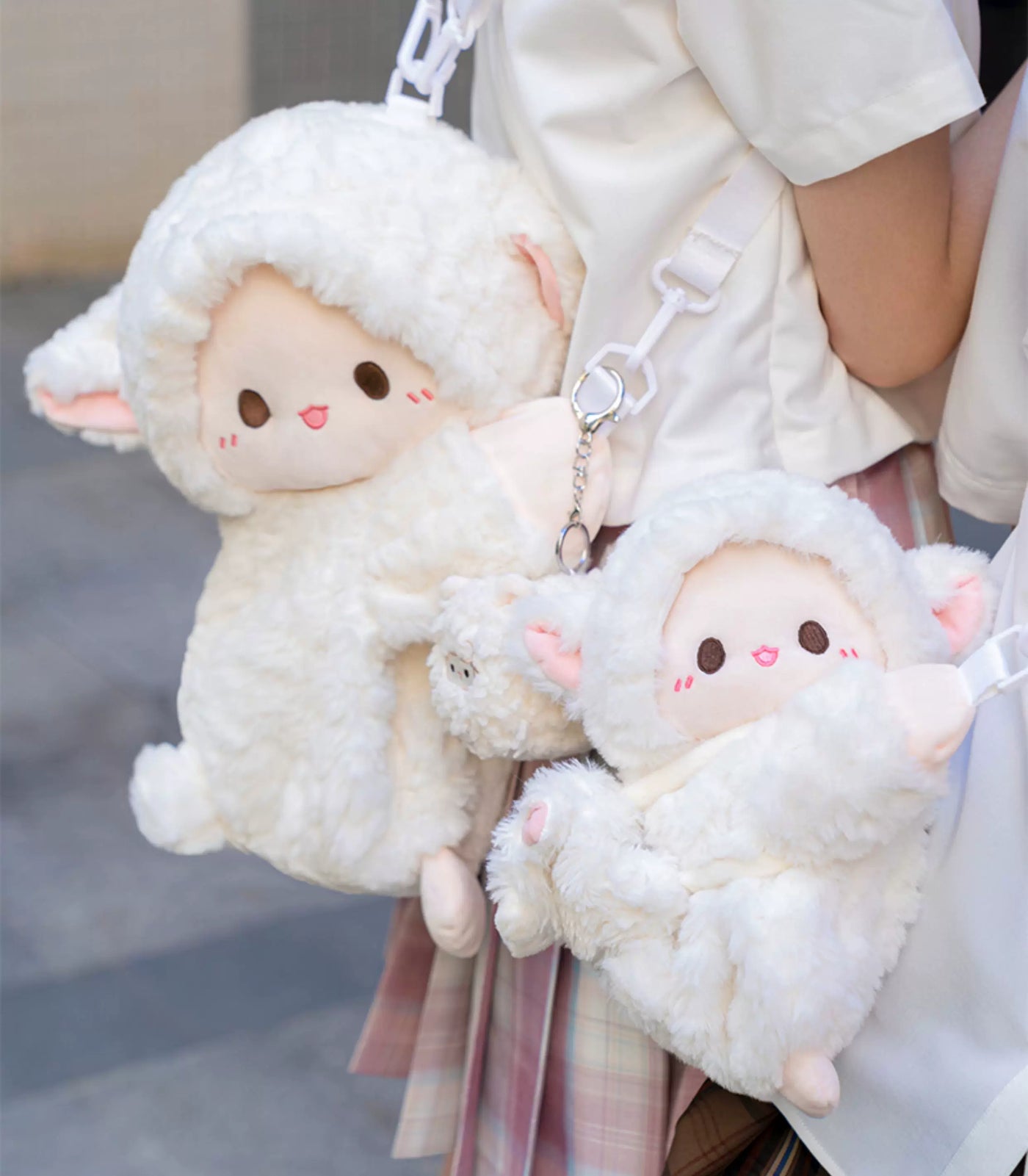 LambGuli - Little Sheep Flop - Plush Bag with a Lying Animal Silhouette