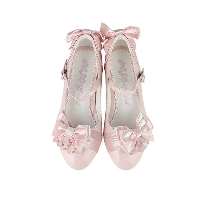 MODO Doll Ball Floral Bow Lolita Heels – Pink – view 6