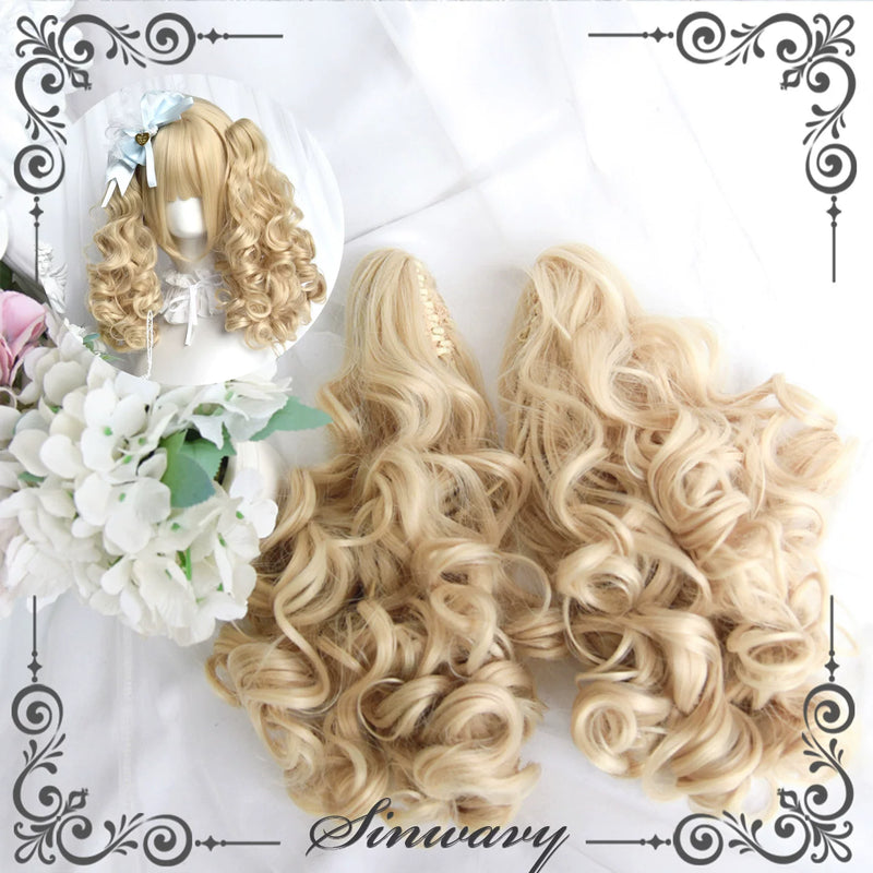 Sinwavy golden detachable Lolita ponytail hairpieces - view 11