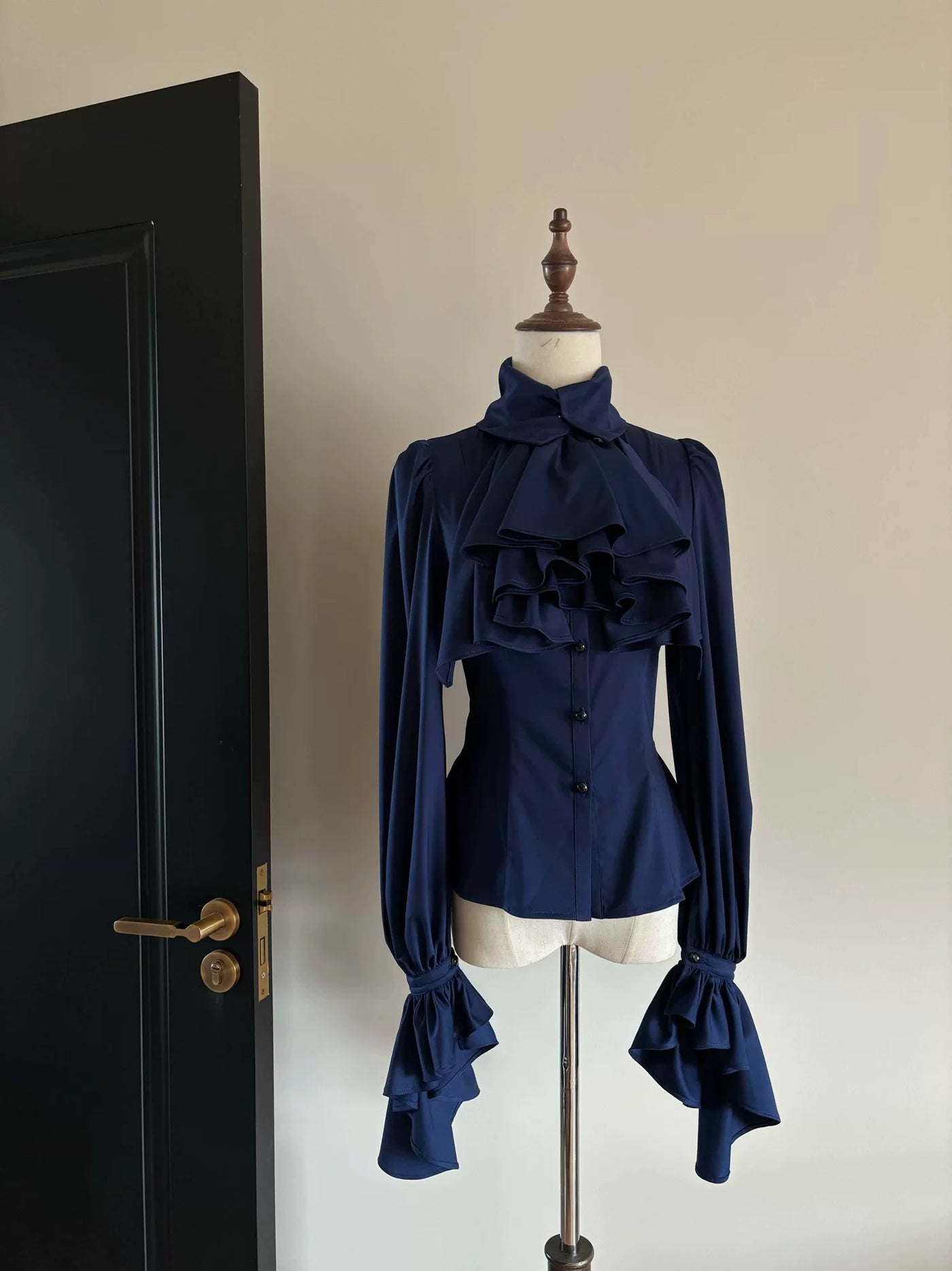 Sweetheart Dream Machine - Vintage Doll - Long-Sleeve Blouse with Cascading Ruffles