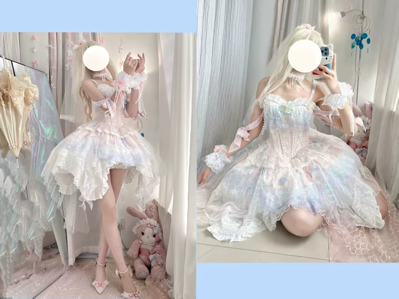 Thousand Wood - Mermaid's Tears - Lace JSK Full Set with Veil and Sleeves