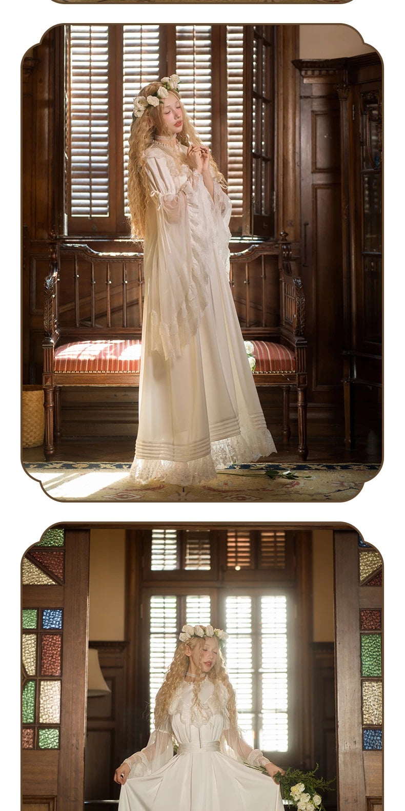 Inmorelli - Jasmine Manor - Edward OP dress with flared lace cuffs