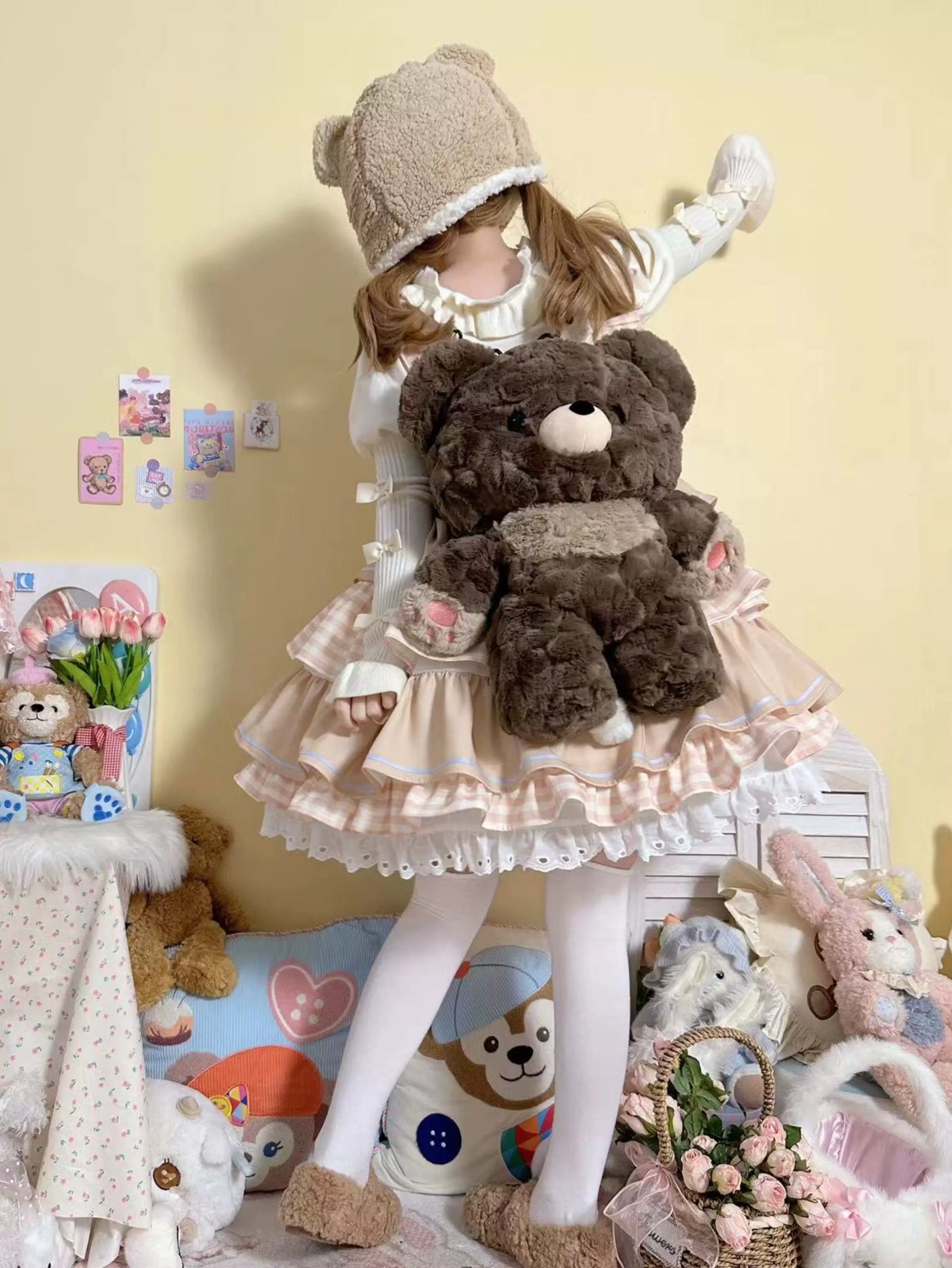 LambGuli - Little Bear Guli - Plush Animal Bag with Rounded Bear Face