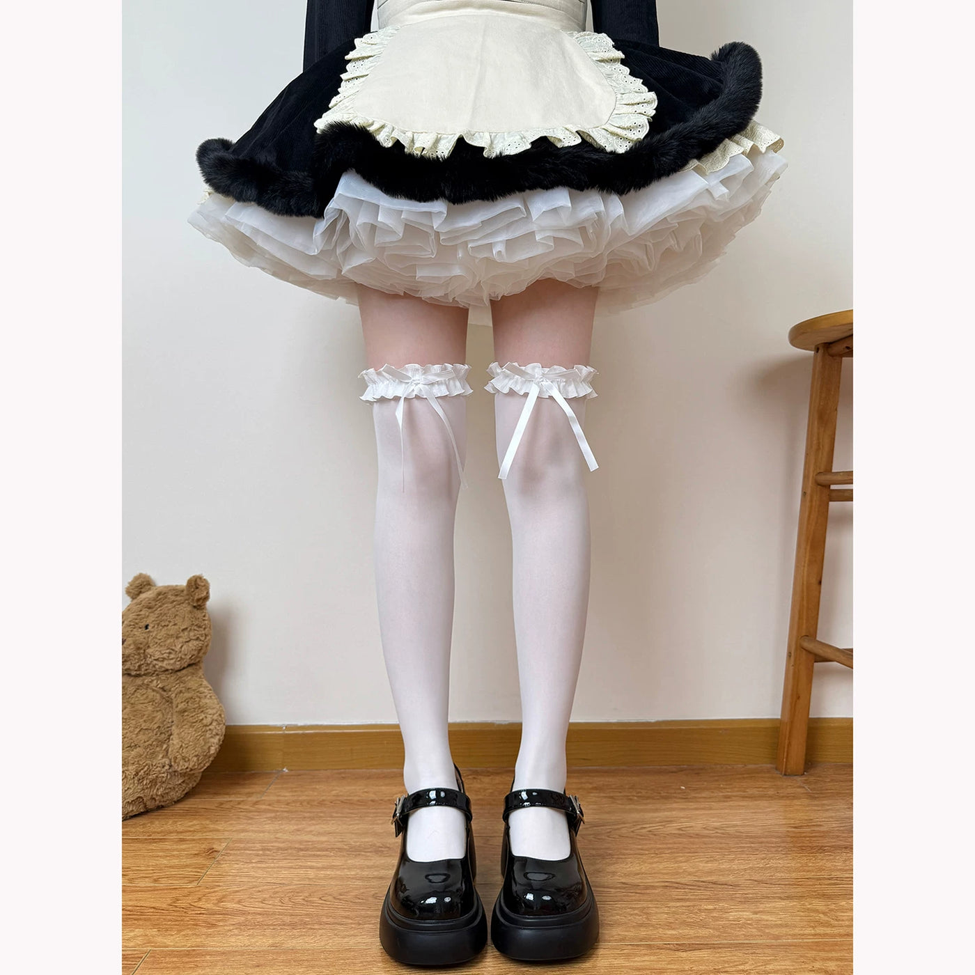 Chubby Bear Tales - Showa Doll - Over-the-Knee Socks with Lace Trim