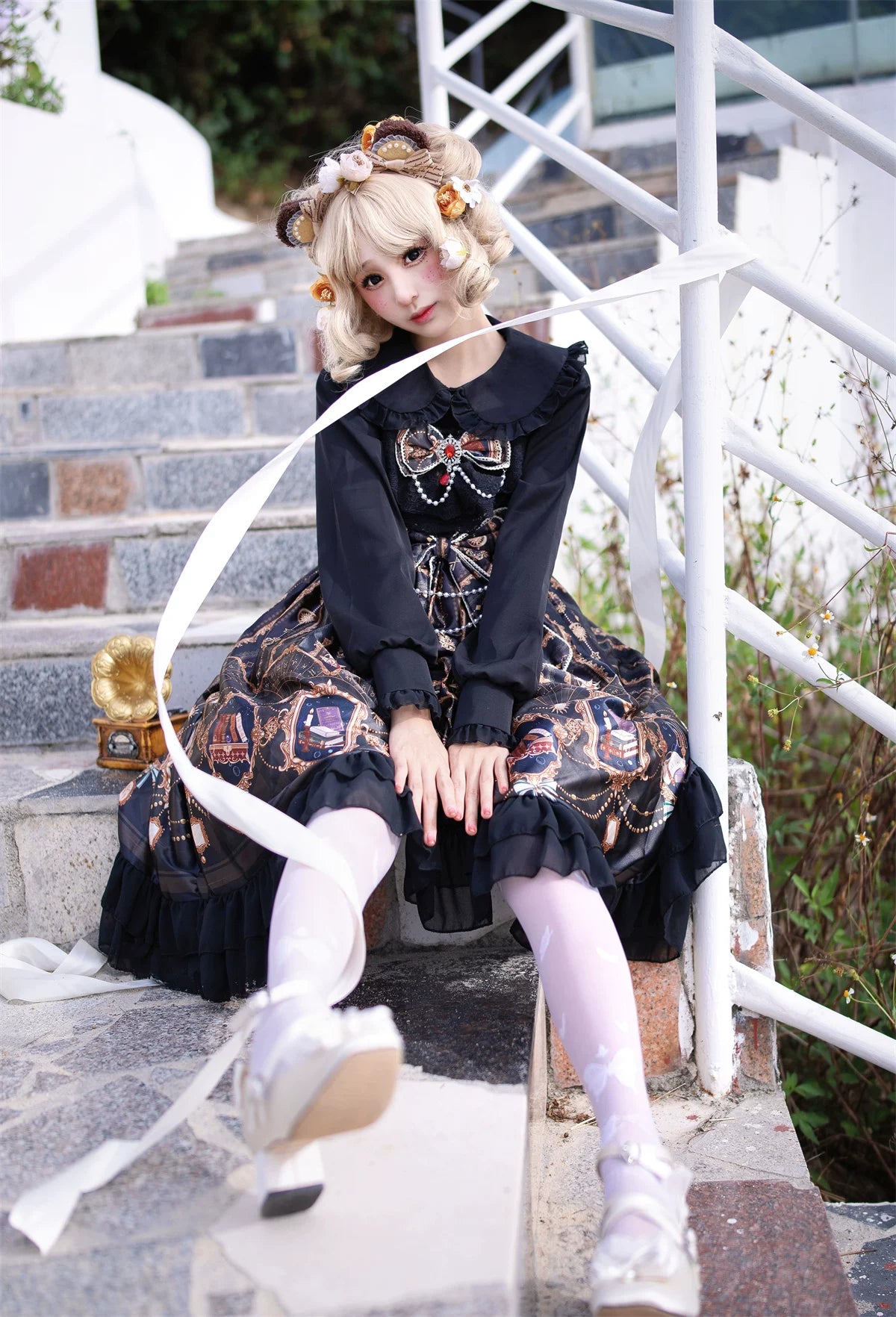 Fantasy Doll - Nirvana Butterfly - Over-the-Knee Socks with Butterfly Motifs