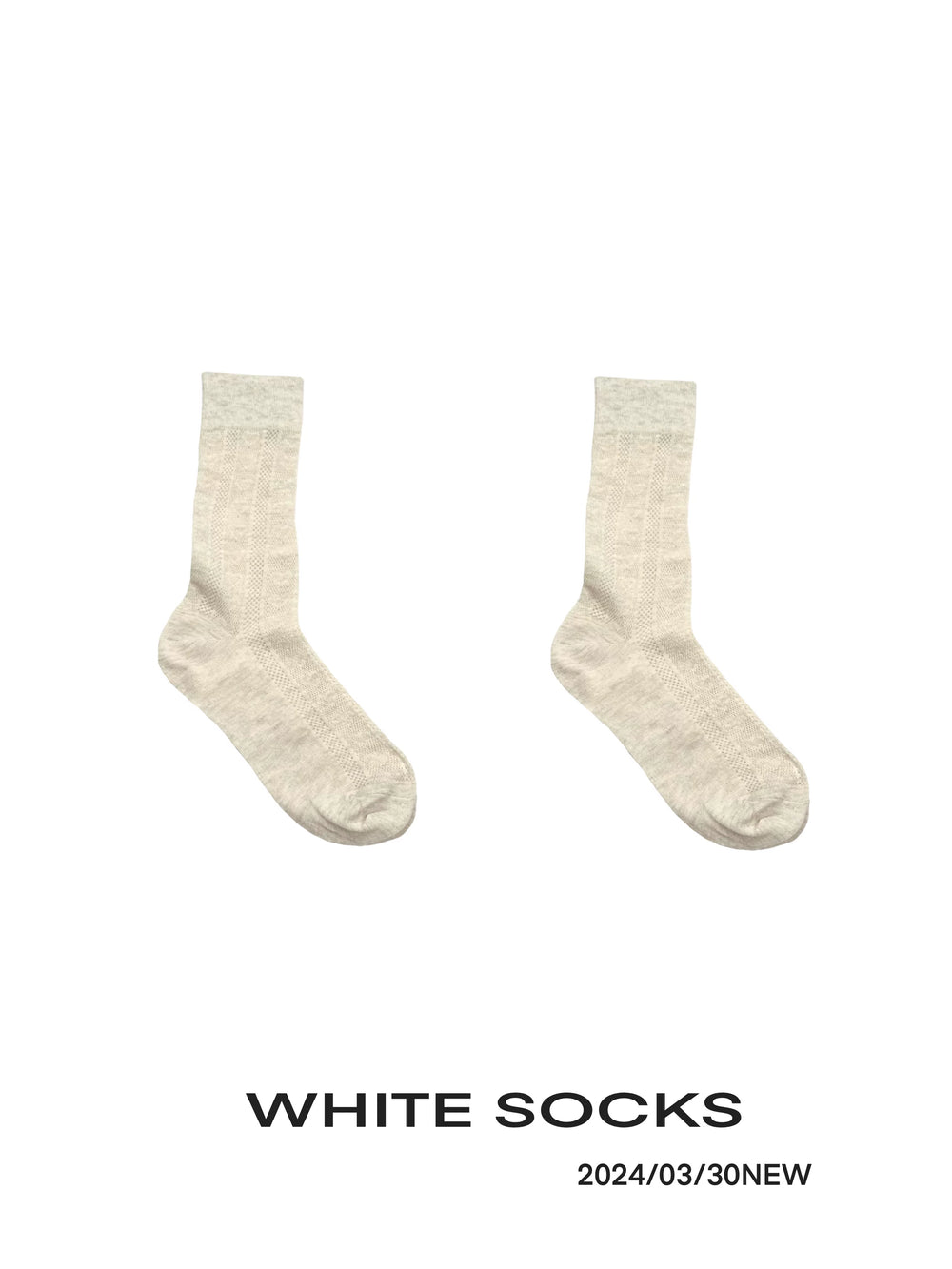 Off-white slouchy mid-calf macaron sock