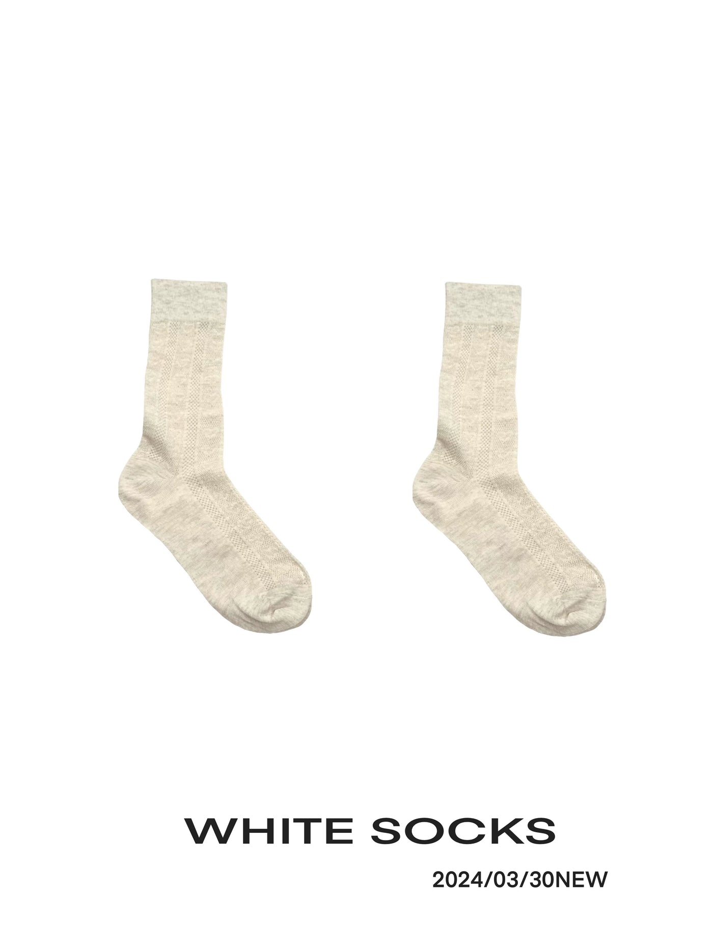 Off-white slouchy mid-calf macaron sock