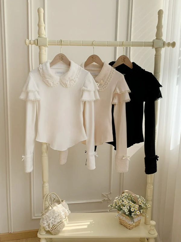 With PUJI - Sweet Lolita Innerwear Autumn and - Winter Lolita Sweater Other Surprise