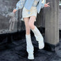 Milk white, includes transparent non-slip hair elastic / One Size