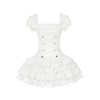 With PUJI - Xiao Yuan - Sweet Lolita OP Dress - White OP In stock / S