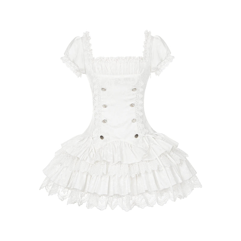 With PUJI - Xiao Yuan - Sweet Lolita OP Dress detail view 12