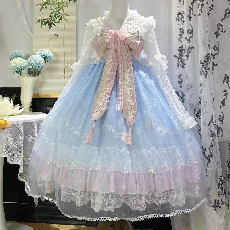 Hanguliang Peach Spring Chinese JSK