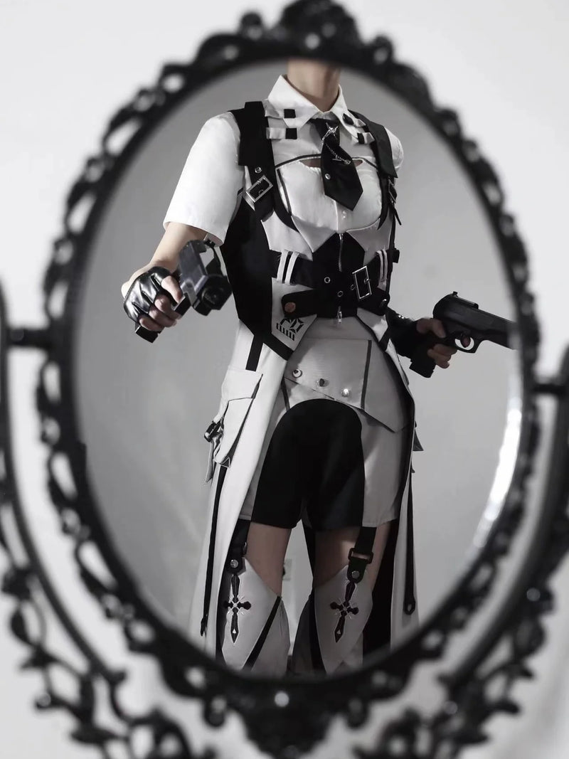 Letters from Unknown Star - Sky Core Record - Ouji Lolita Shorts Suits Short Sleeve Dress Set
