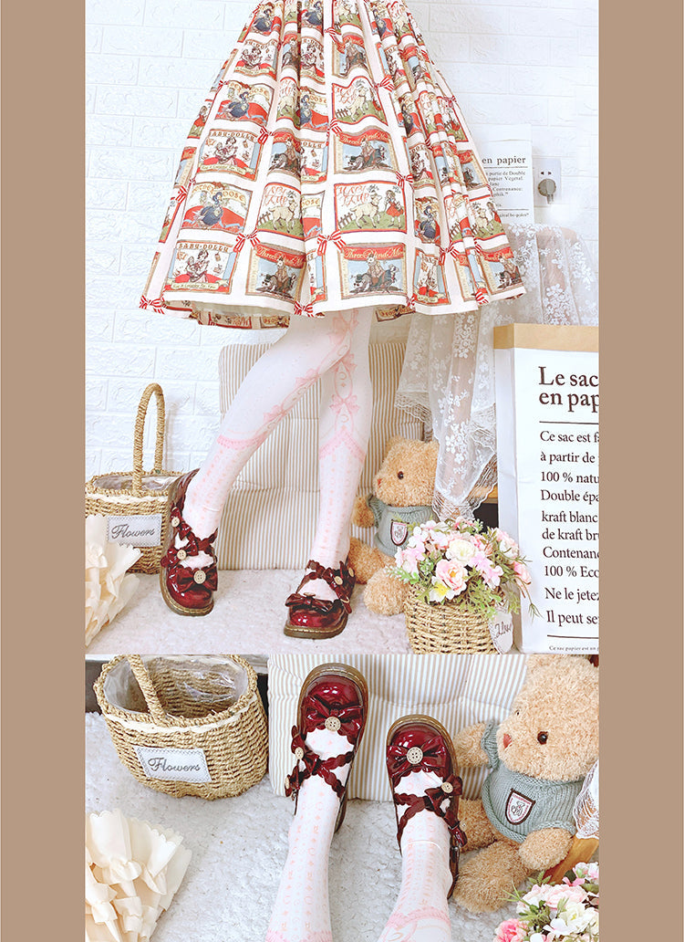 Kawaii 120D Velvet Lolita Tights Multicolors One Size Ivory color